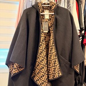 Fendi Hooded Poncho